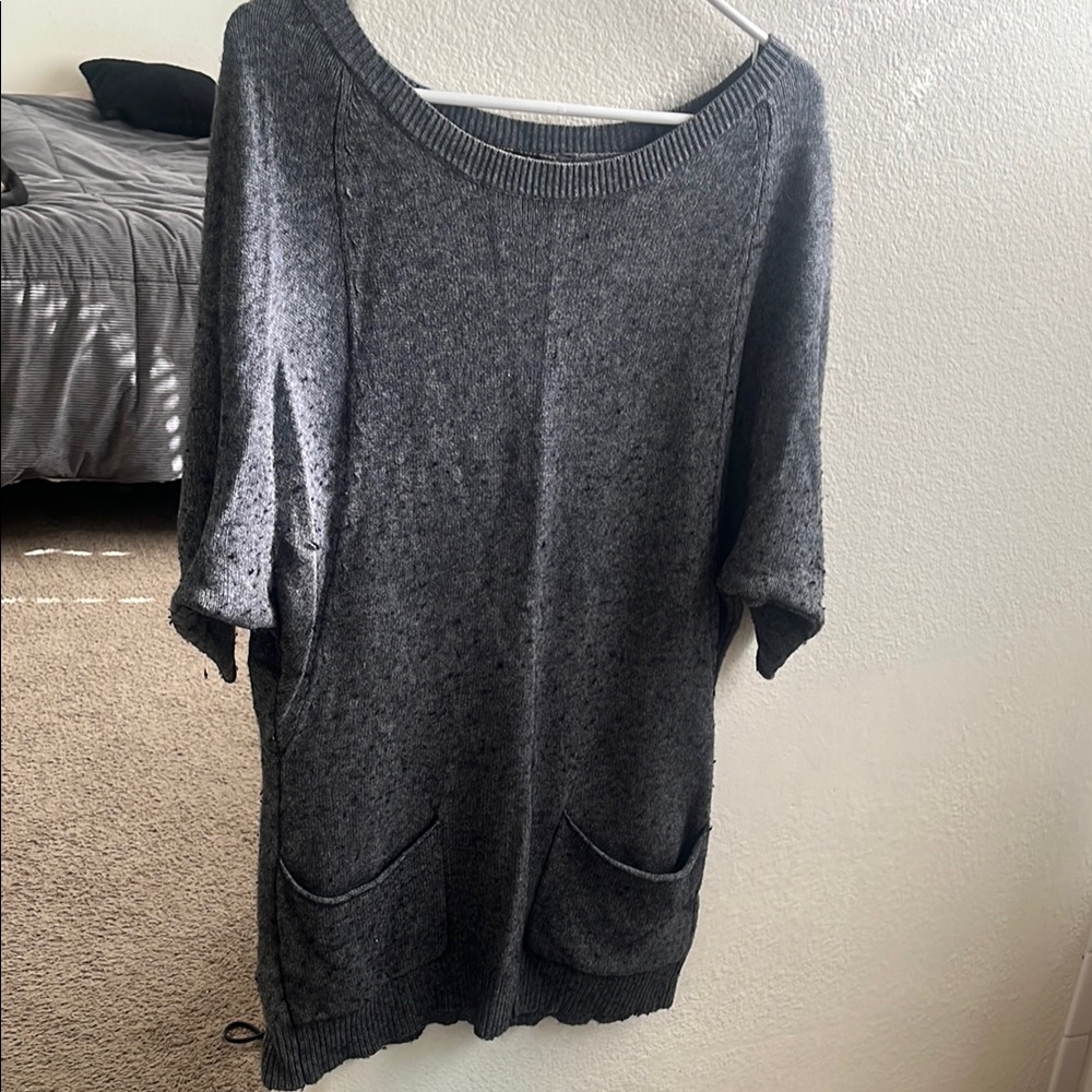BCBGMaxAzria Charcoal Knit Dress